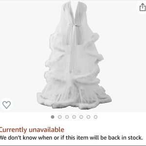 Feather Bridal Robe Old Hollywood